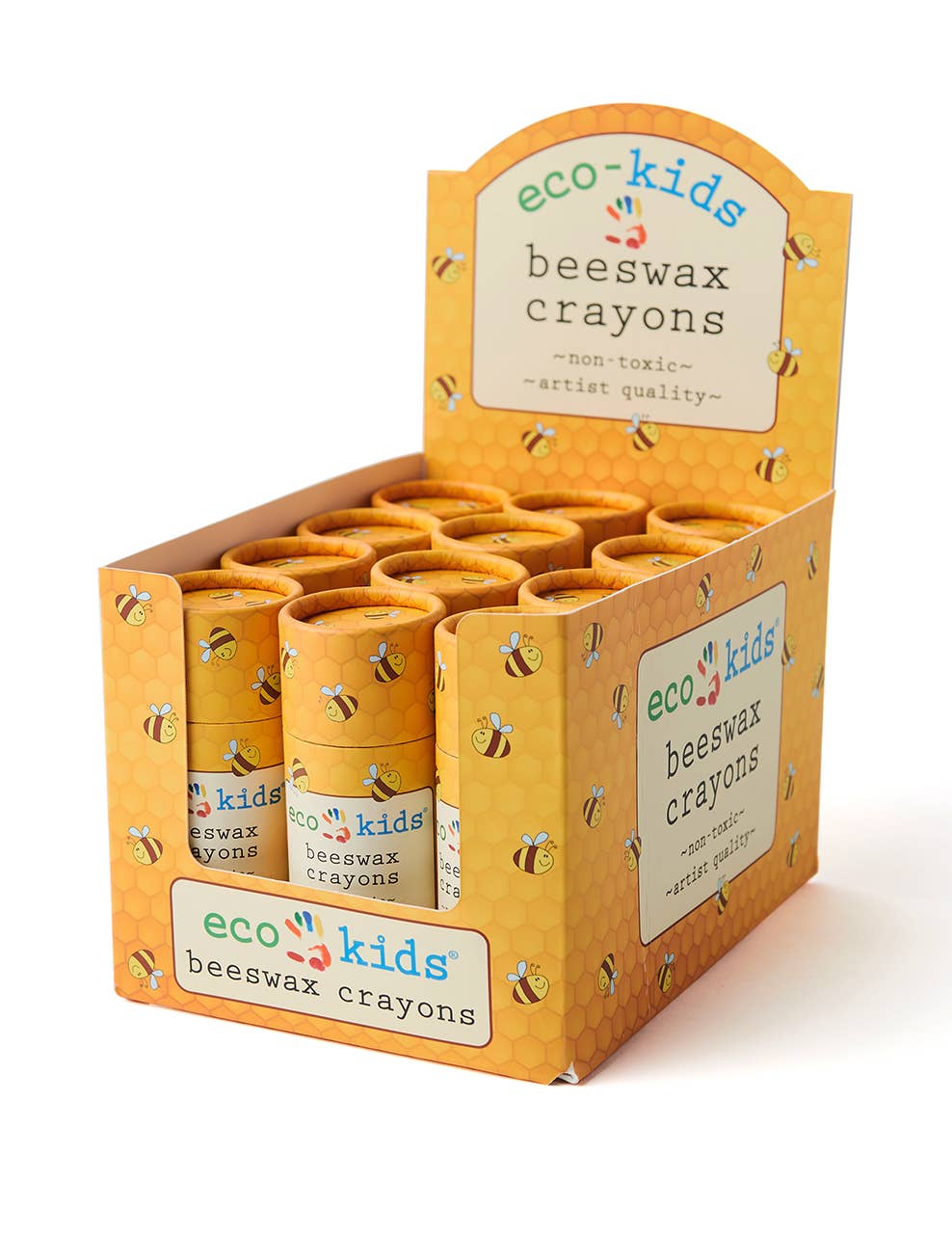 eco-kids / elseware unplug - Beeswax crayons - triangle - case