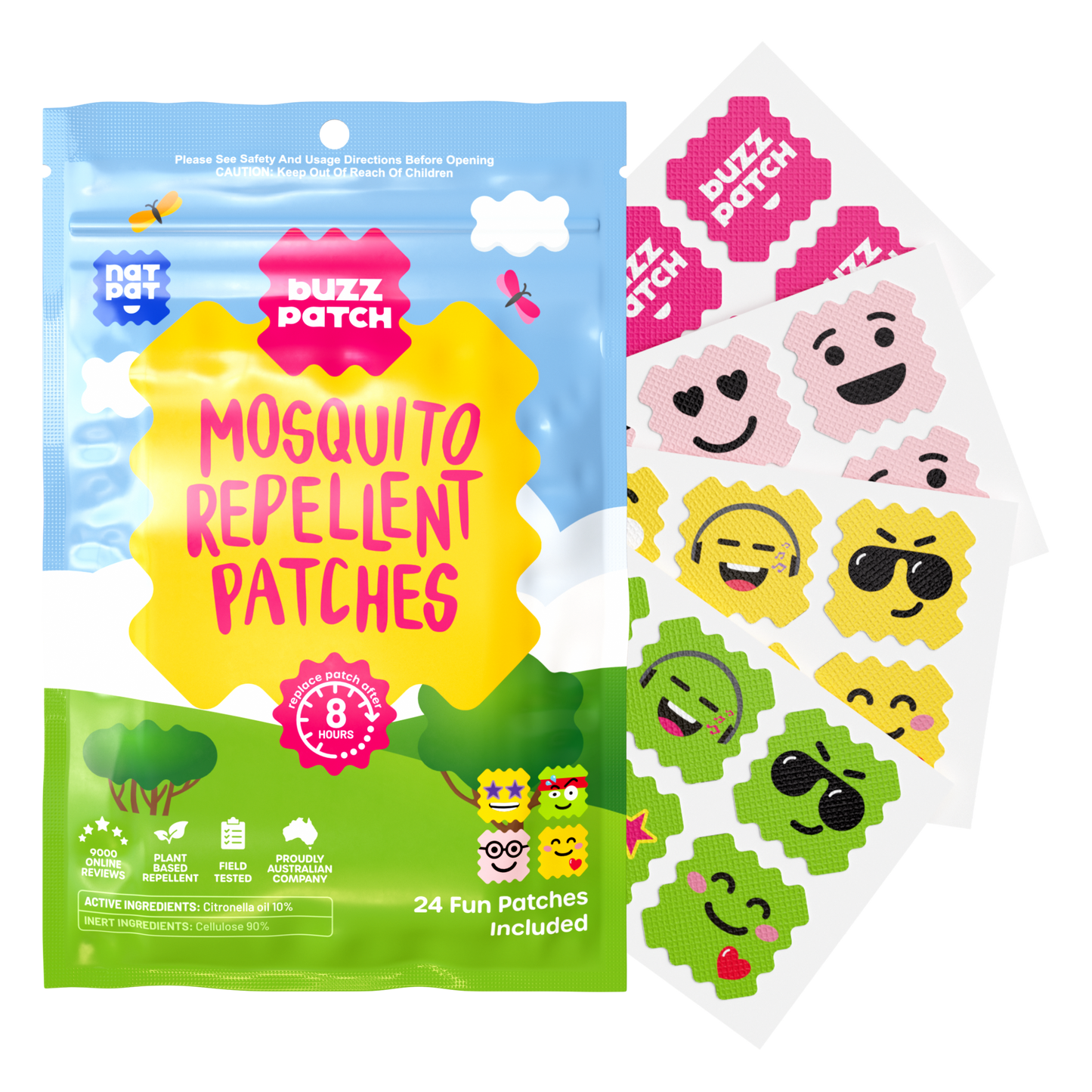 NATPAT - BuzzPatch | Mosquito Stickers | Insect Repellent Stickers