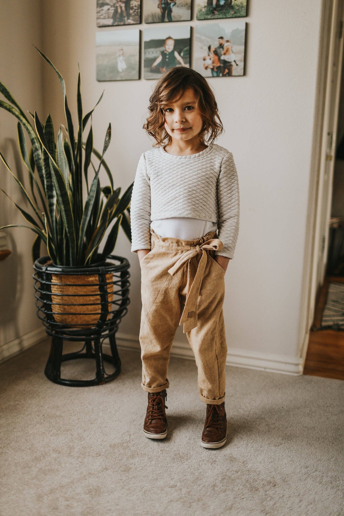 Tate & Adele - Paper bag waist Pant with tie