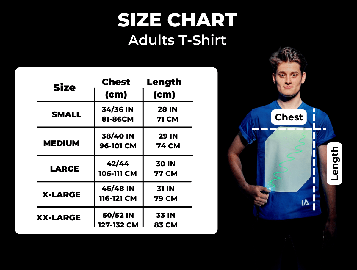 Illuminated Apparel - Adults (Unisex) Interact Glow T-Shirts - Blue/Green - Citrus Sky Boutique