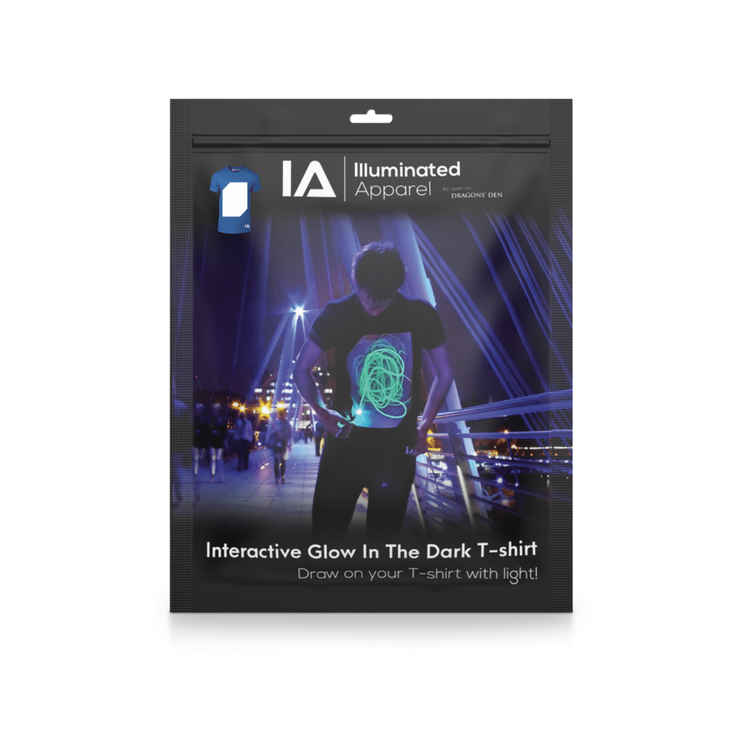 Illuminated Apparel - Adults (Unisex) Interact Glow T-Shirts - Blue/Green - Citrus Sky Boutique