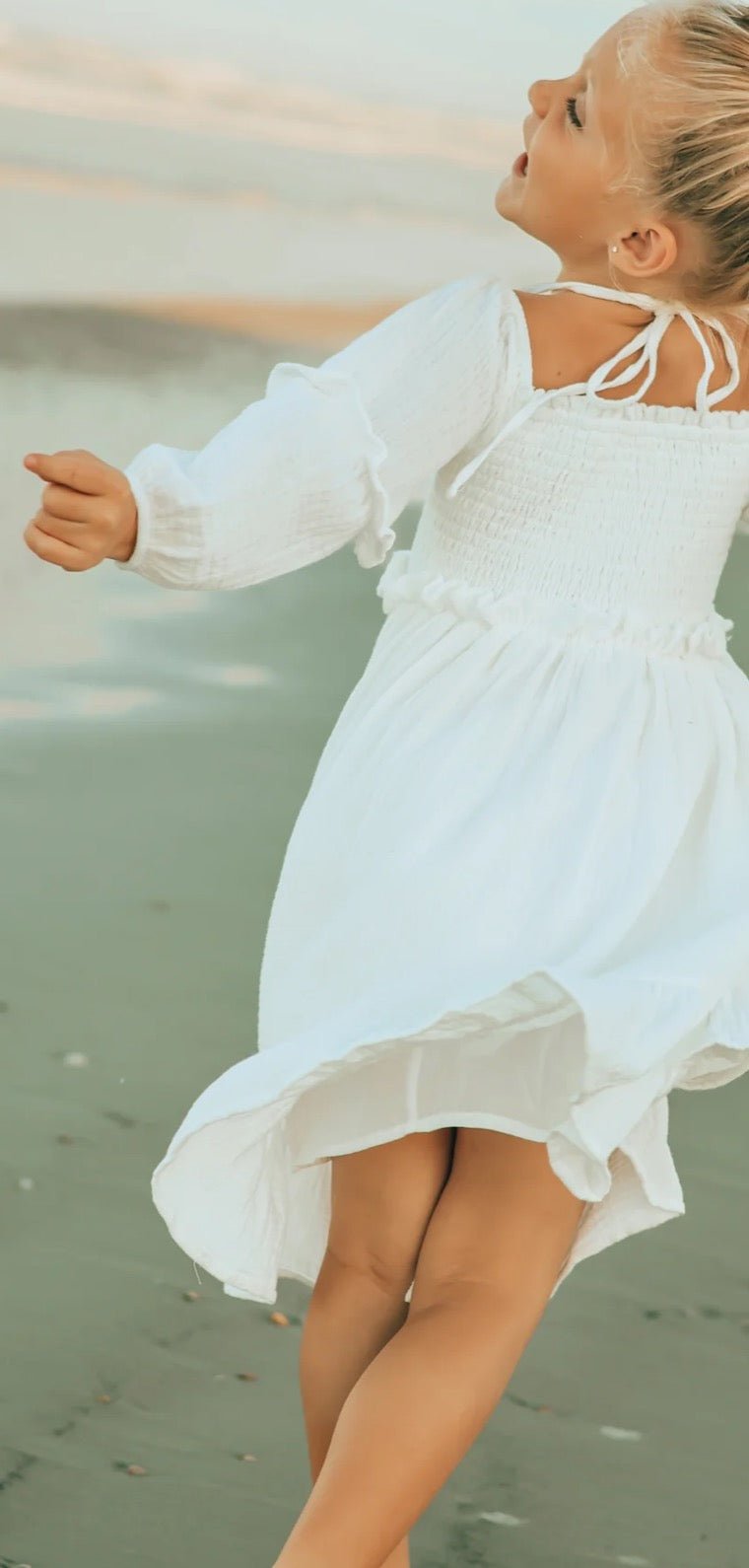 Indie Blue - Pippa Dress (white muslin) - Citrus Sky Boutique