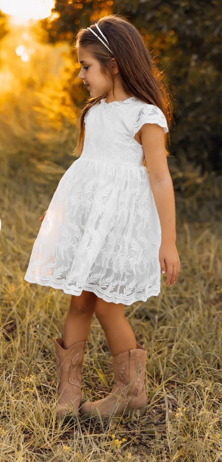 Indie Blue - Tabitha Lace Dress (white) - Citrus Sky Boutique