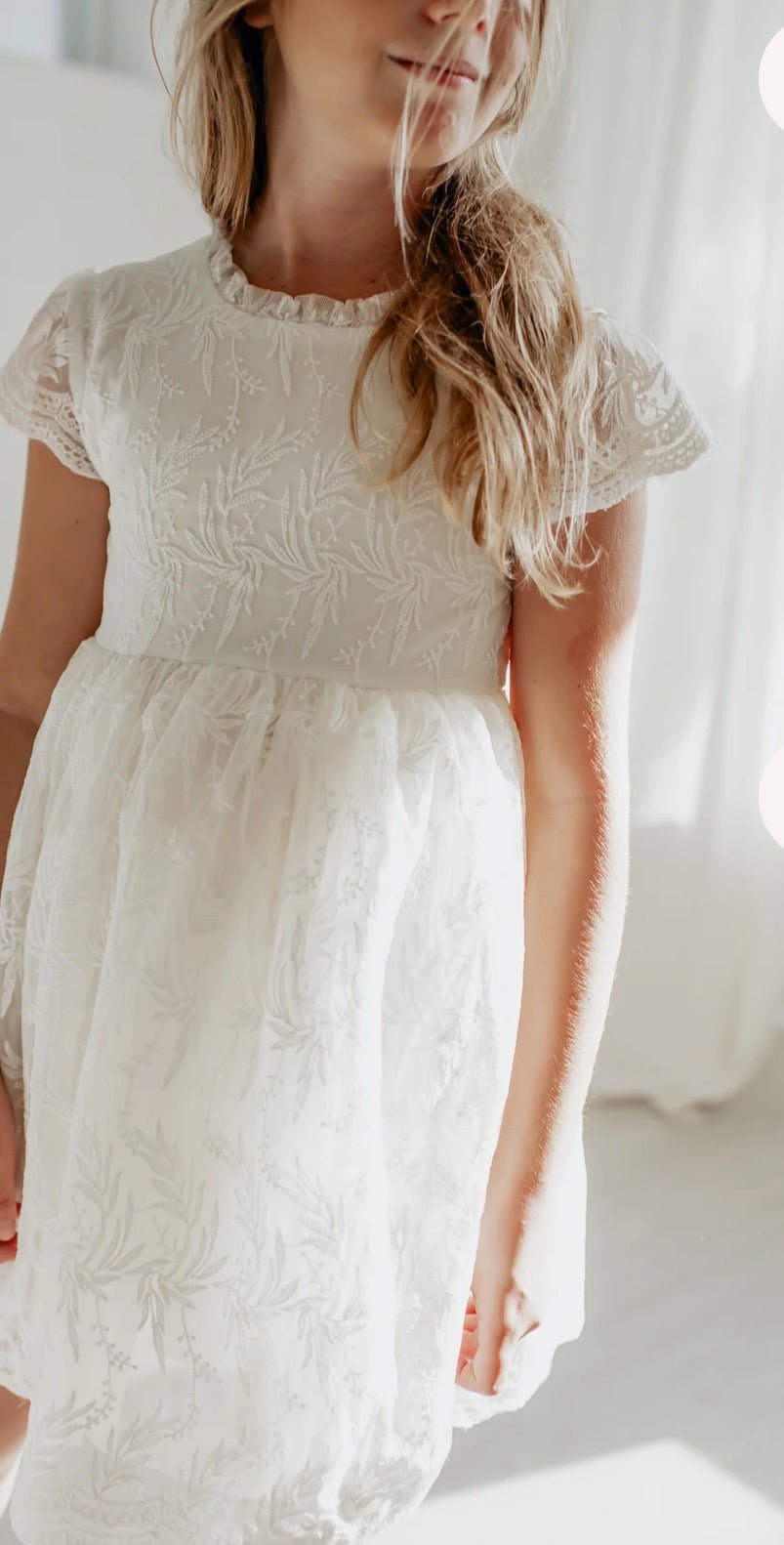 Indie Blue - Tabitha Lace Dress (white) - Citrus Sky Boutique