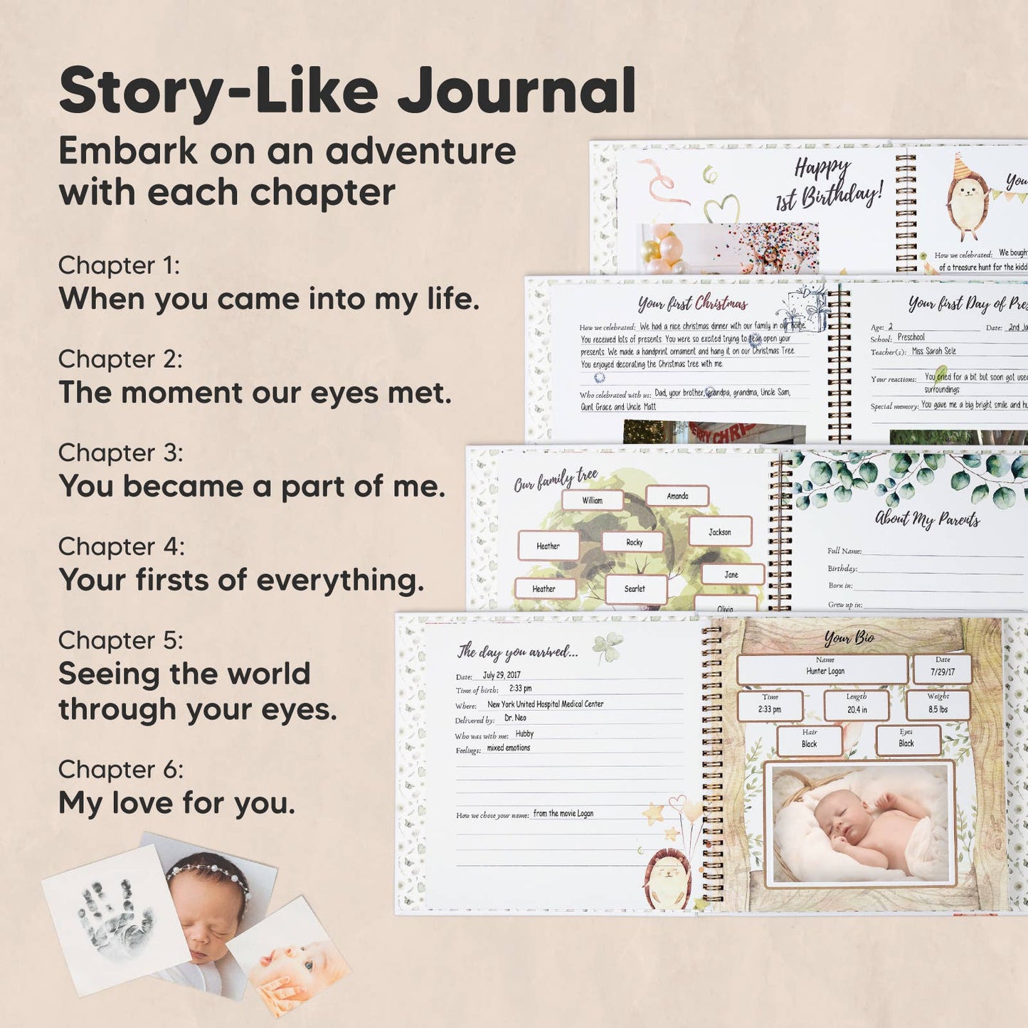 KeaBabies - KeaBabies Baby First Years Memory Book - Citrus Sky Boutique