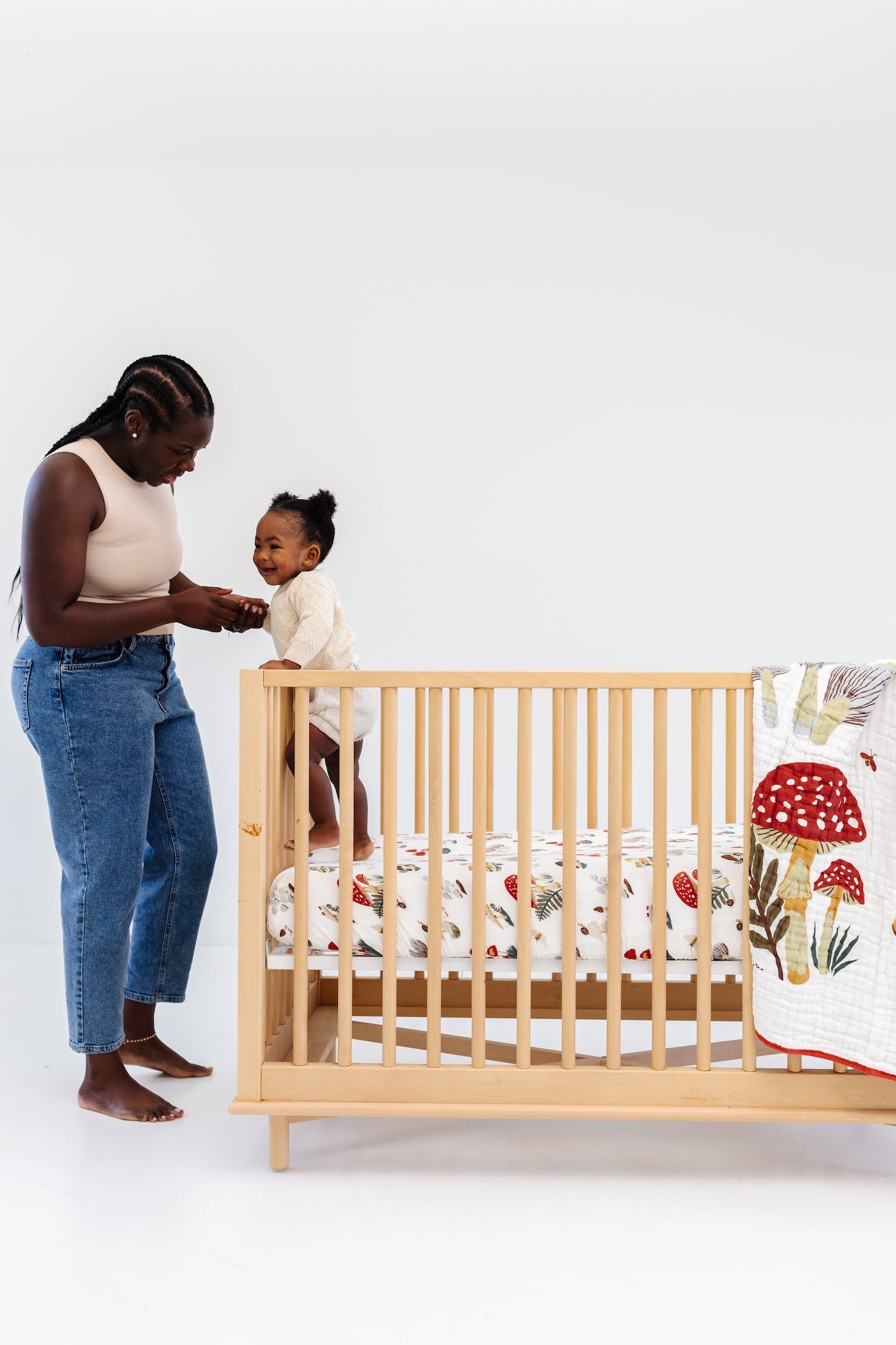 Mushroom Crib Sheet - online purchase only