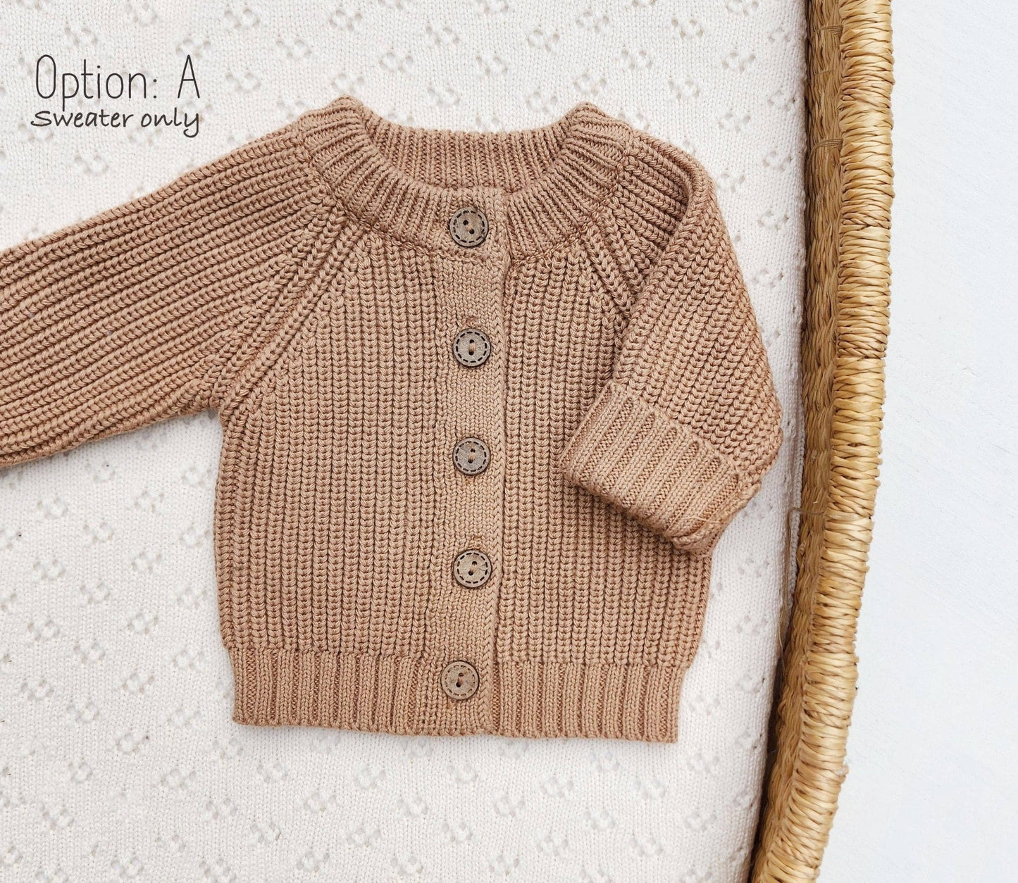 OLIVE & CRADLE - Tan Quinn Set - sweater and bloomers - Citrus Sky Boutique