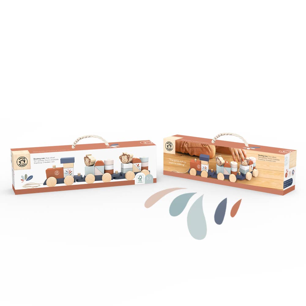 Speedy Monkey - Stacking Train - Citrus Sky Boutique