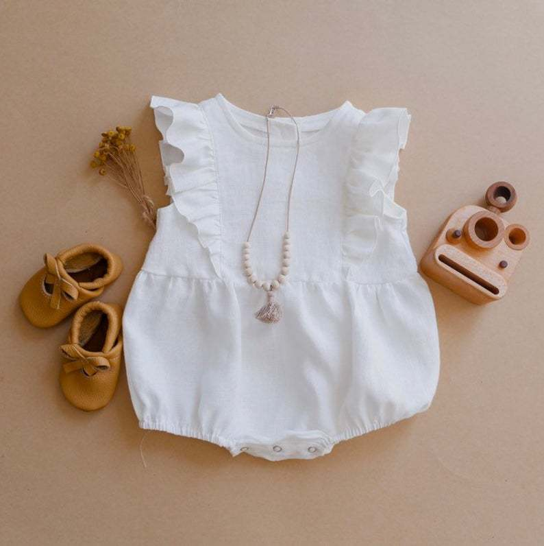 Annie & Charles - Annie & Charles® Organic Cotton Bloomer CHARLOTTE: white