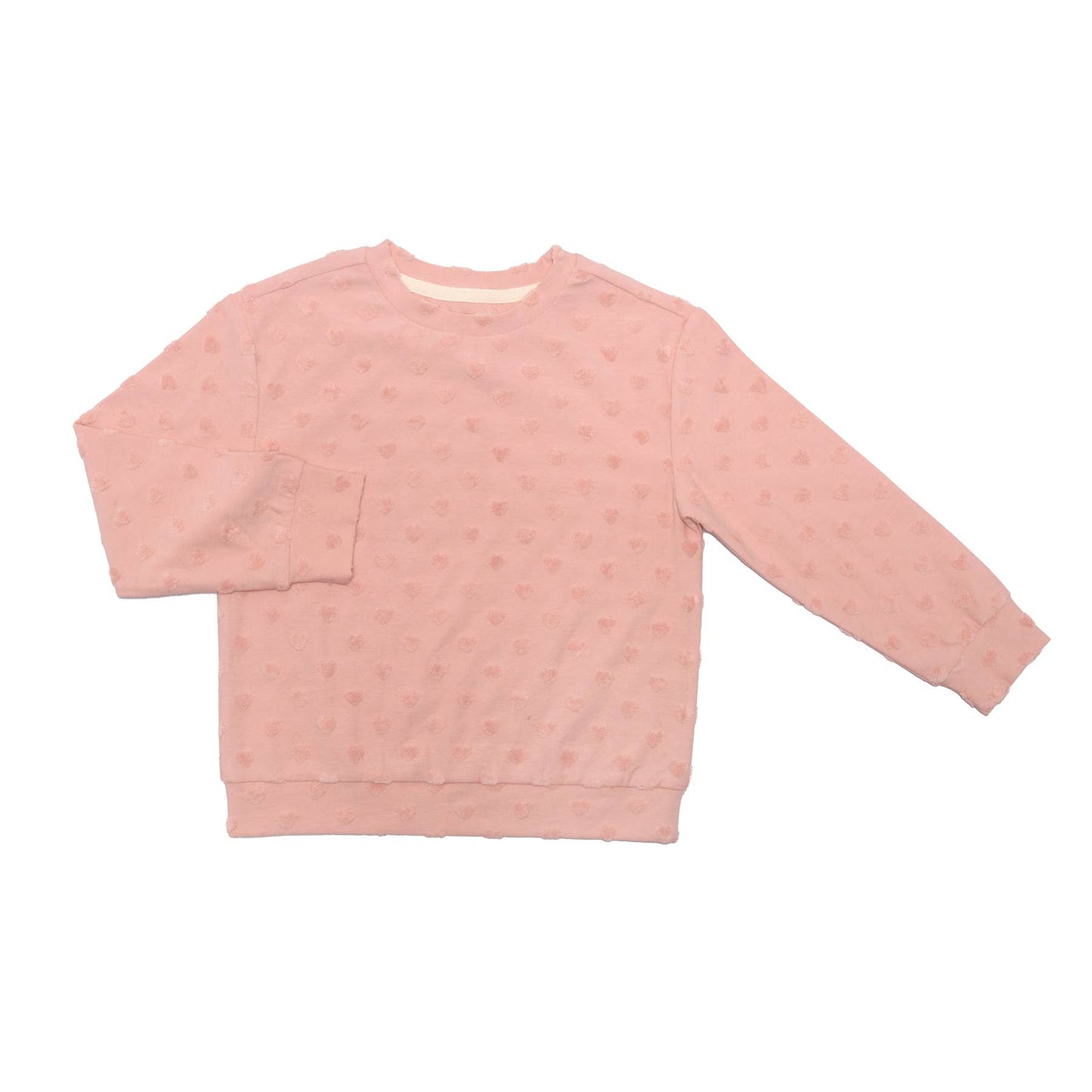 Sammy + Nat - Annie Heart Sweatshirt in Silver Pink