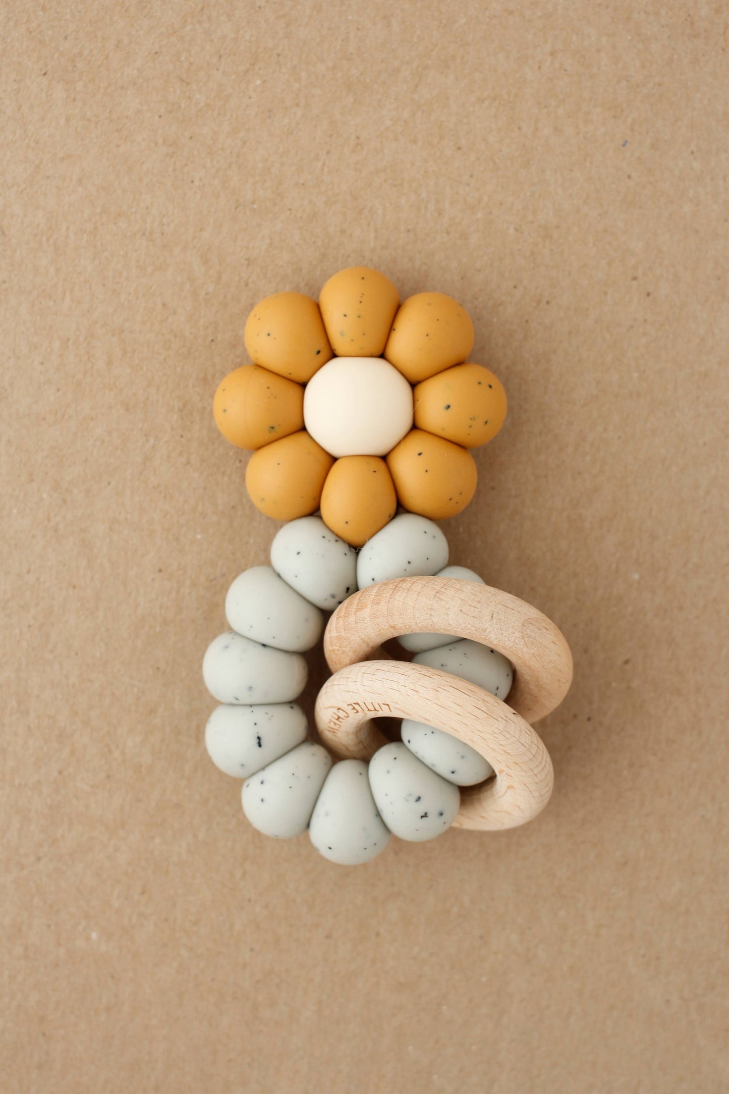 Little Chew - Ring Teether - Chamomile | Speckled Chai