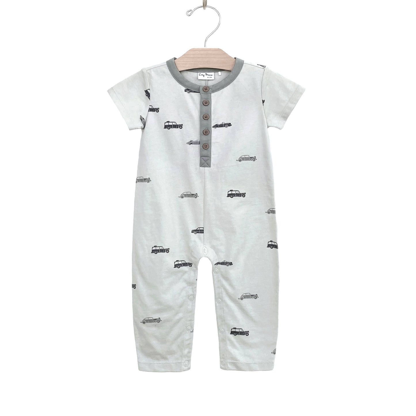 City Mouse Studio - Henley Long Romper- Cars
