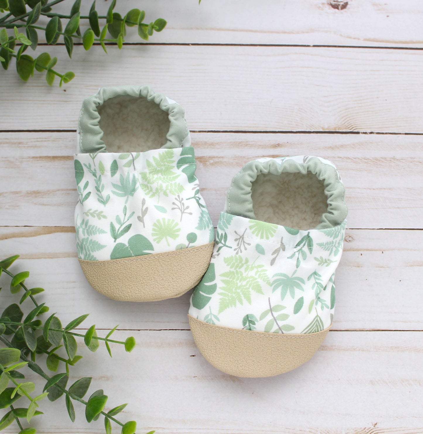 Scooter Booties - Green Botanical Baby Shoes: 3 Toddler