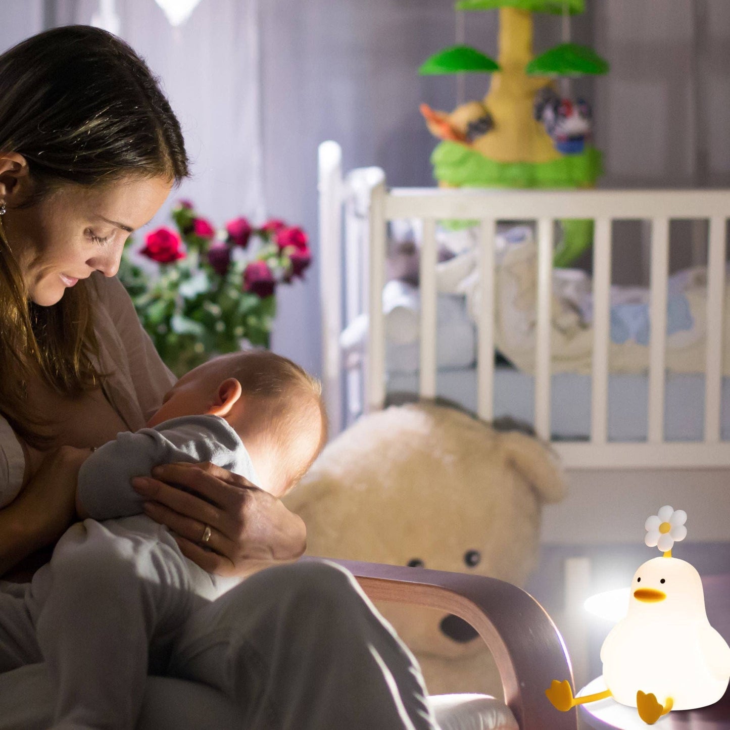 Zoe Sage - Duck LED Night Light USB Rechargeable Animal Touch Control Lamp