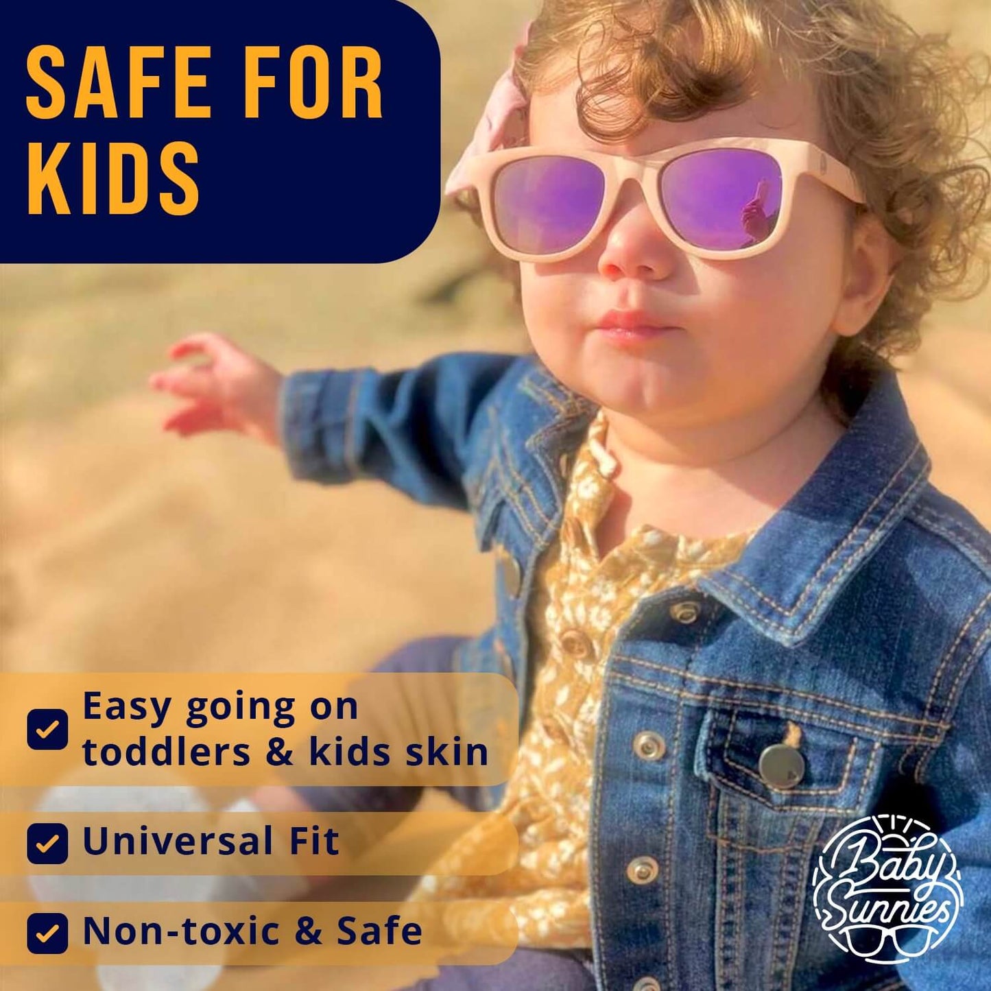 Baby Sunnies - White Polarized Baby Sunglasses 3-8 Years