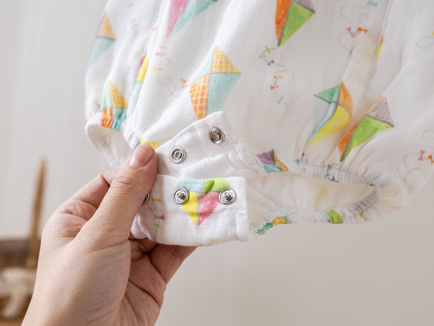 Nola Tawk - Reach for the Sky Organic Muslin Bubble Romper