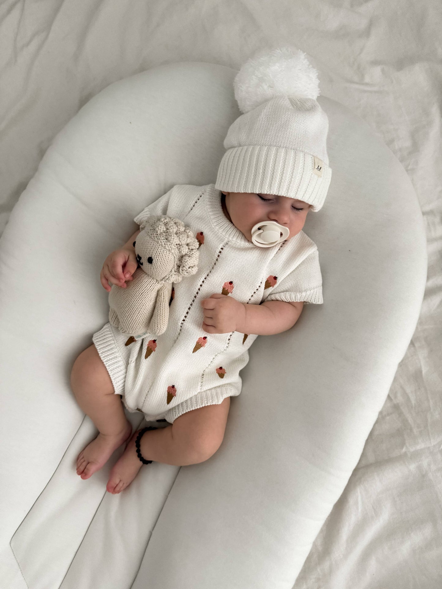 Luna + Luca - Ice Cream Embroidered Romper