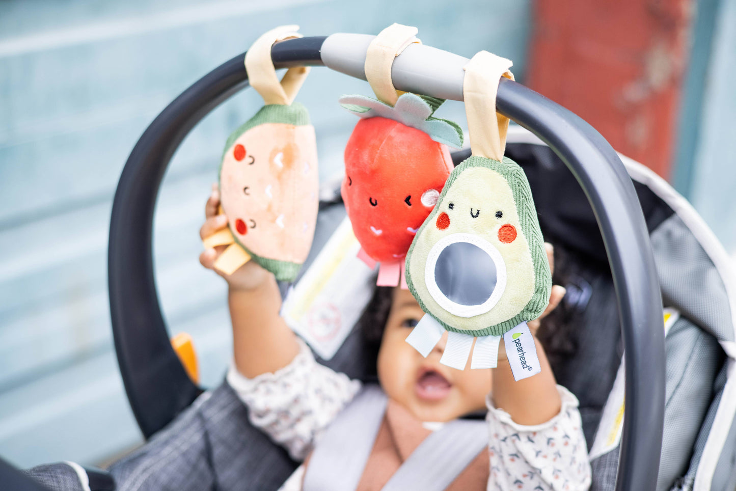 Pearhead - Fruit Stroller Toys, Set of 3