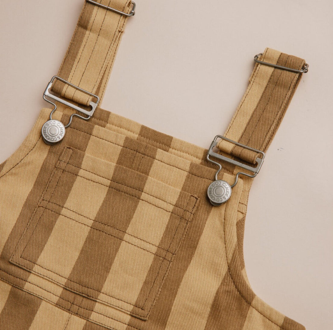 Claude & Co - Blythe Banoffee Stripe Dungaree