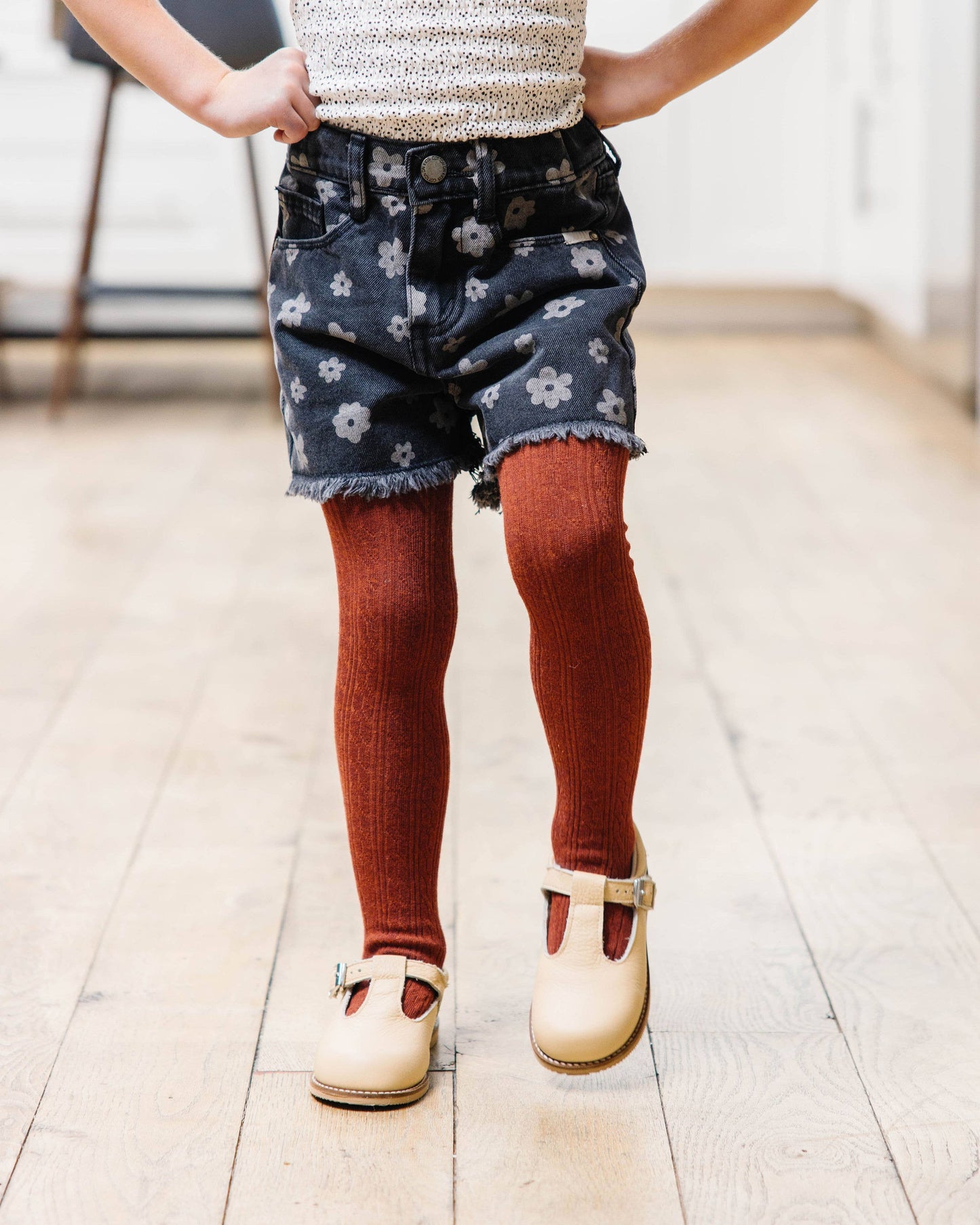 Little Stocking Co. - Brick Cable Knit Tights