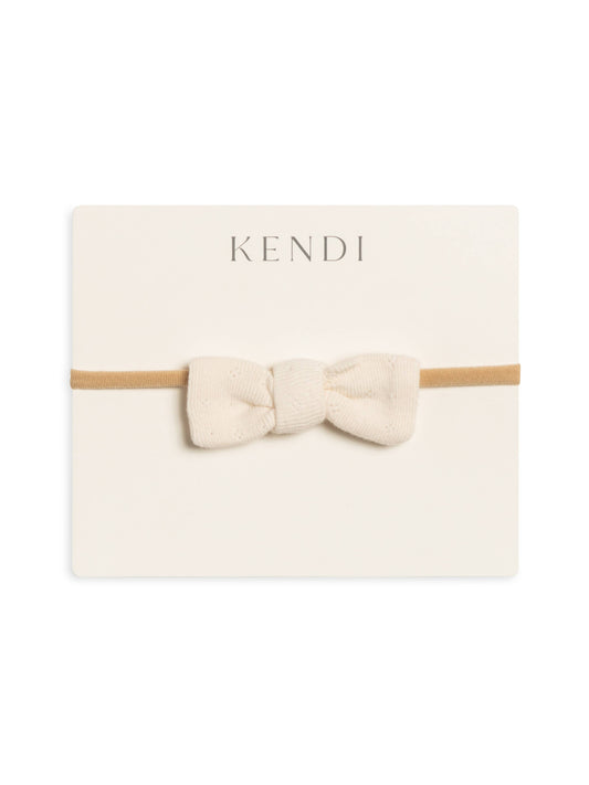 Colored Organics - Baby Pointelle Dainty Bow - Ivory