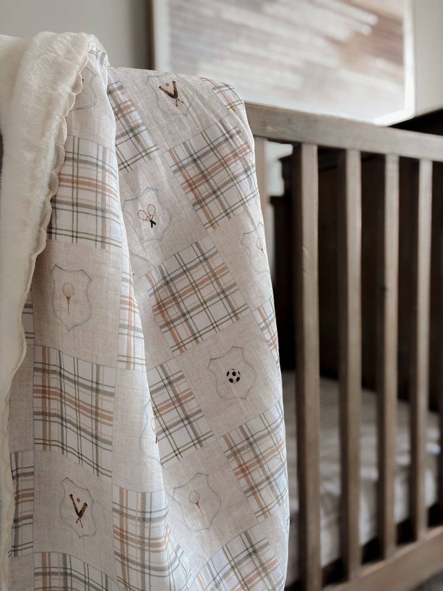 Pop Ya Tot - Old Sport Fur Lined Cot Blanket