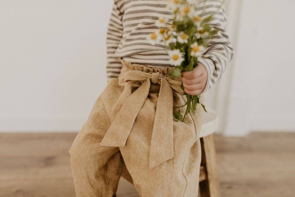 Tate & Adele - Paper bag waist Pant with tie