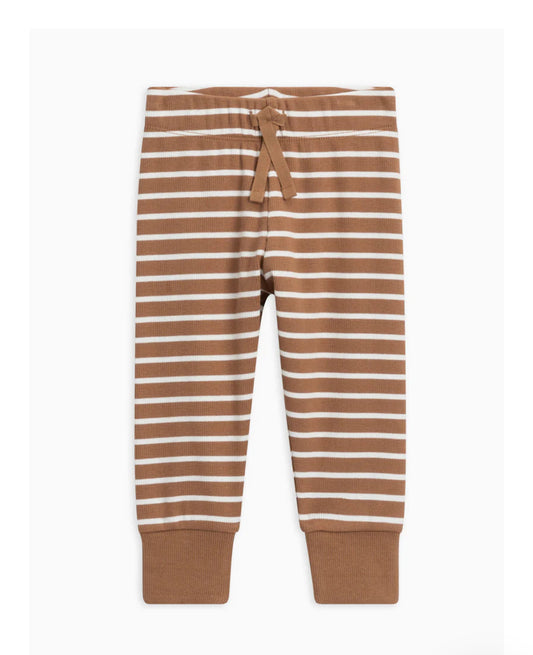 Colored Organics - Organic Cotton Baby Cruz Ribbed Joggers - Luka Stripe
