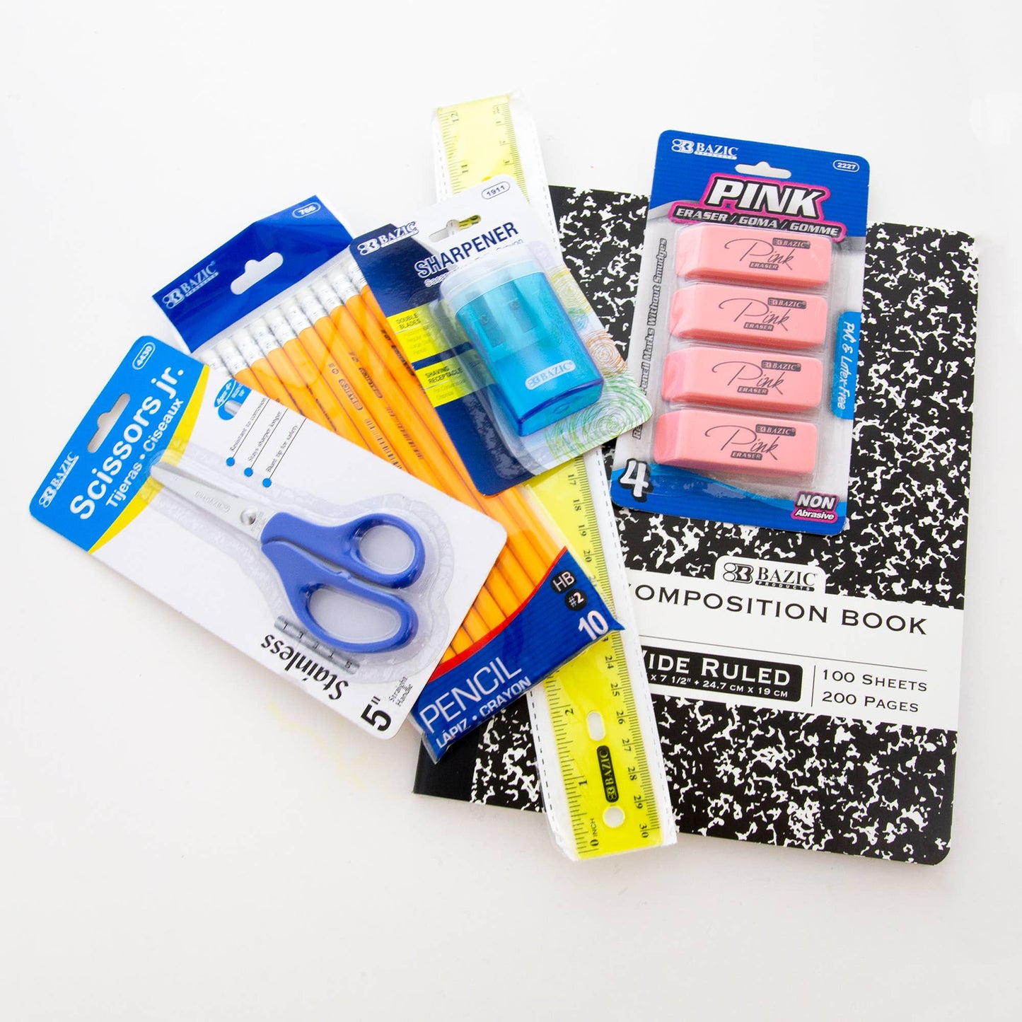 BAZIC Products - Back to School Starter Pack, 60 Pieces, Elementary