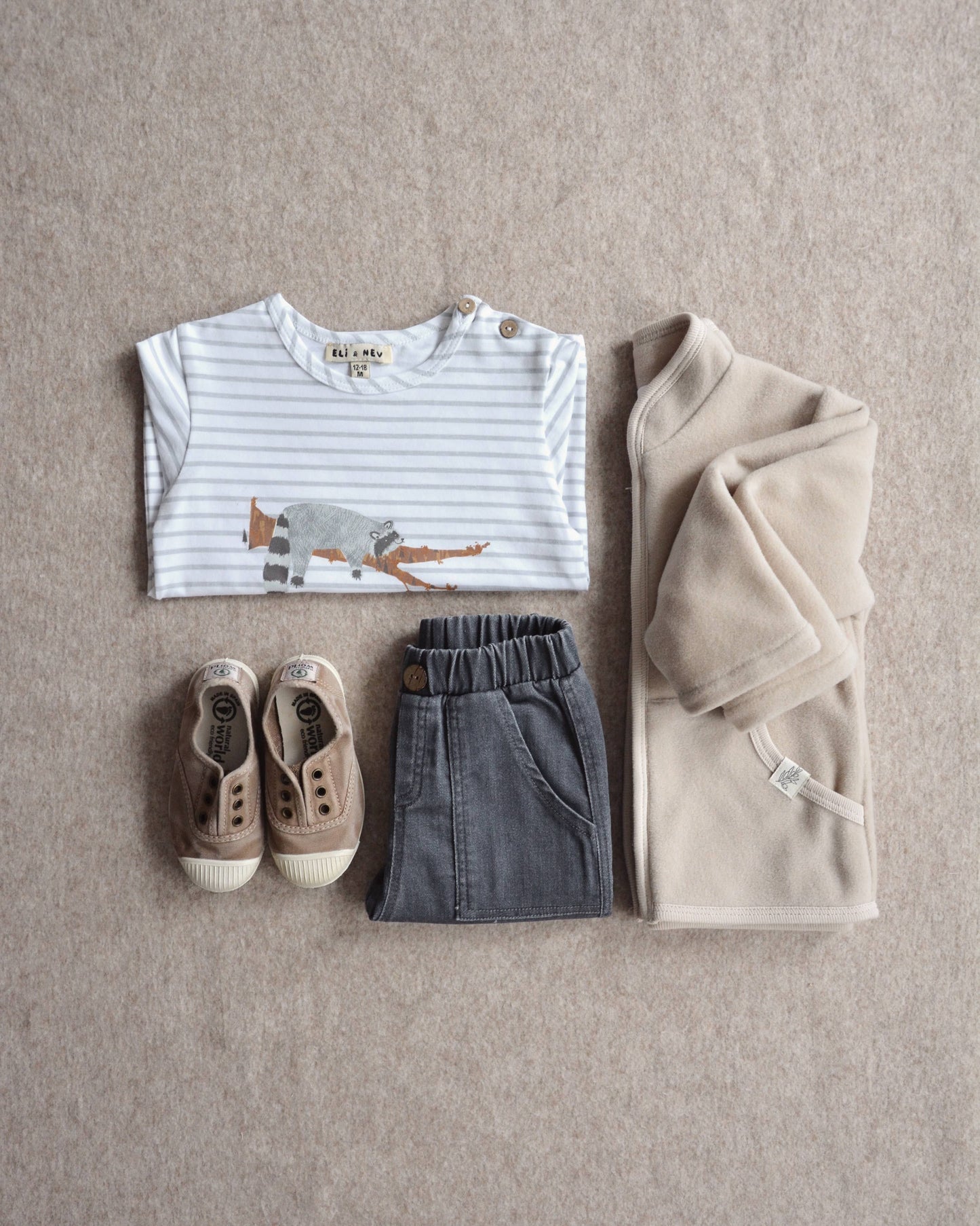 Baby /Kid Long Sleeves T-shirt Raccoon Print: 2-3Y