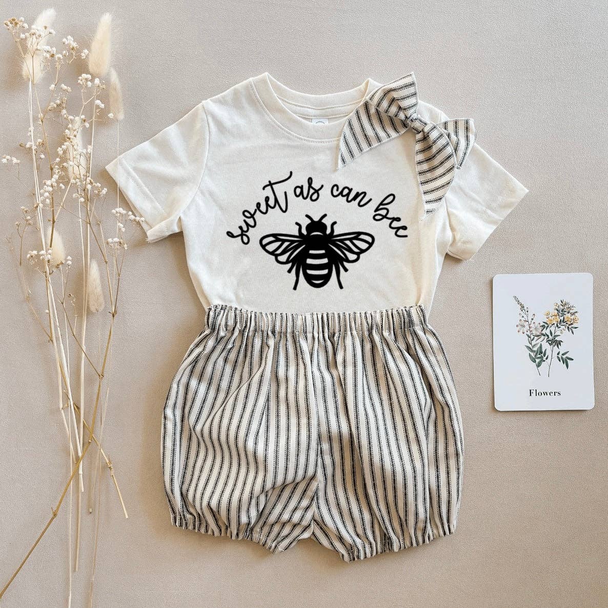 Wildflowers + Cotton - Sweet As Can Bee: Short Sleeve Onesie