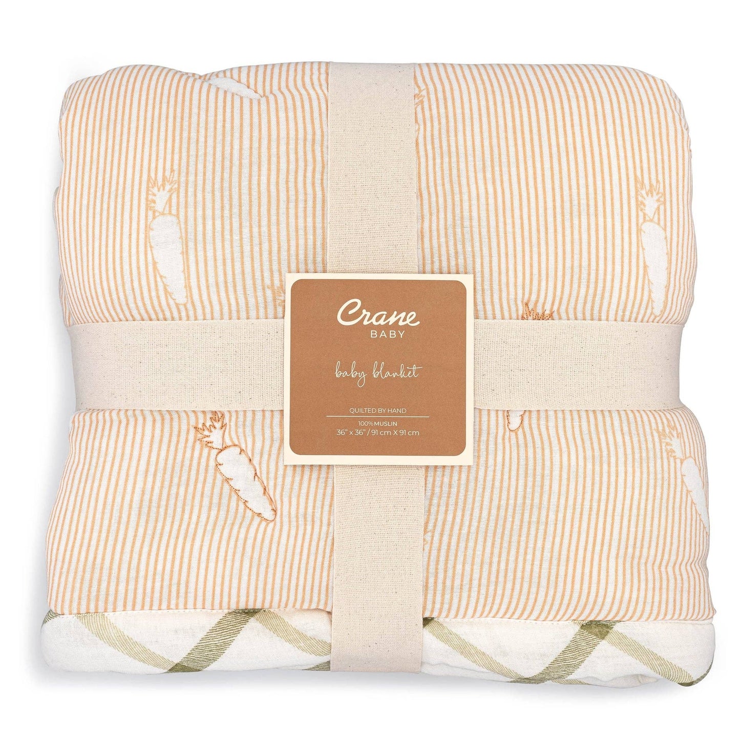 Crane Baby - Clementine Fruits & Veggies Cotton Quilted Blanket