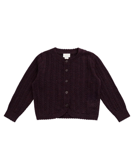 Jamie Kay - Maxine Knitted Cardigan - Blackcurrant