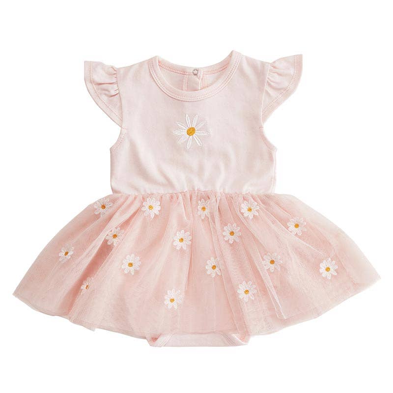 Stephan Baby by Creative Brands - Snapshirt Tutu Dress - Pink Daisy