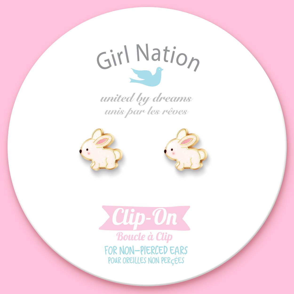 Girl Nation - CLIP ON Cutie Earrings | Glitter Rabbit