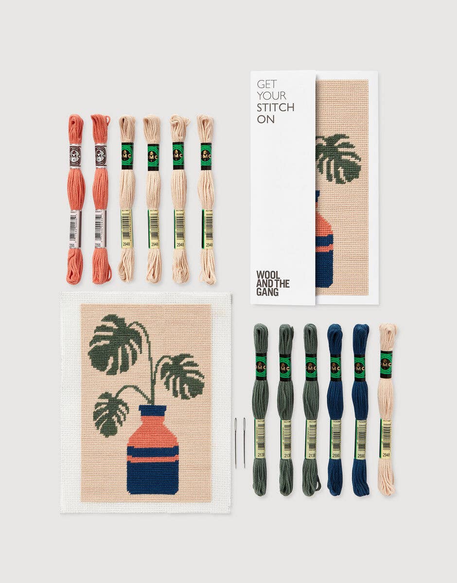 DMC - Wool and the Gang Monstera Needlepoint Kit