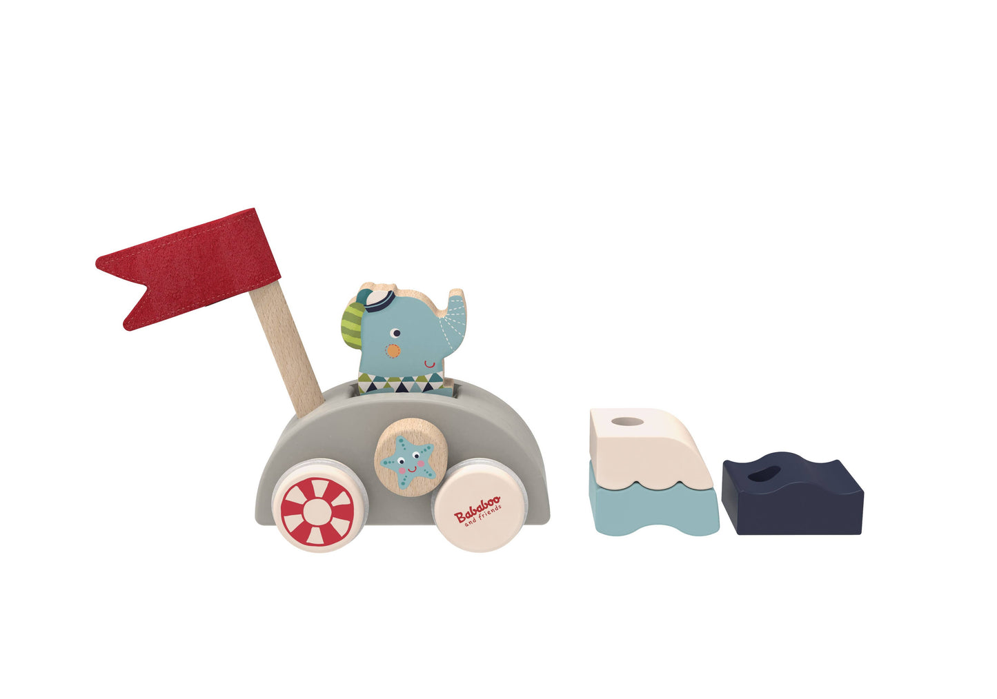 Bababoo and friends® - Lolo's Funny Autoboat 2-in-1 Stacking Game [12+ Months]