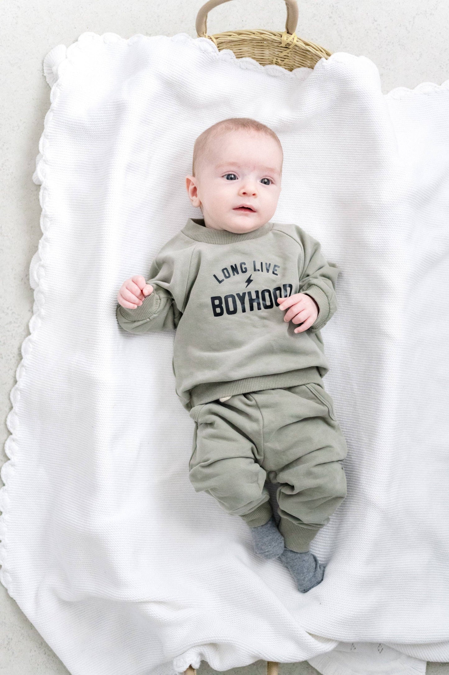 Tiny toes Baby Co - Long Live Boyhood organic lounge set