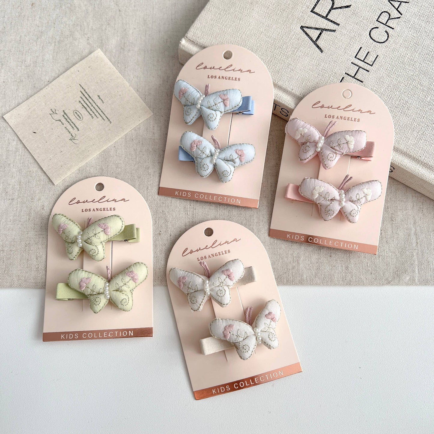 LoveLina - KIDS Butterfly Bow Clip Set – Soft Dream (KOFT)