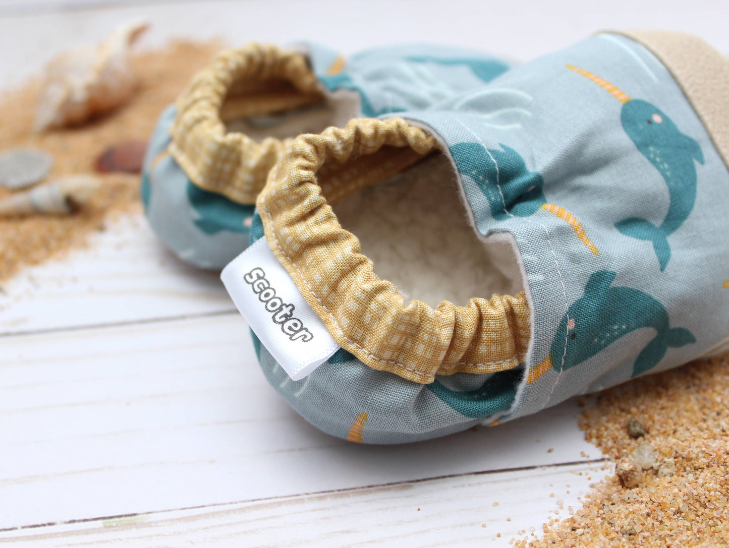 Scooter Booties - Narwhals Baby Shoes: 3 Toddler