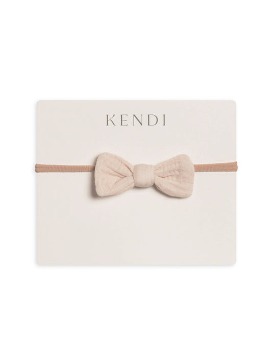 Colored Organics - Organic Baby Muslin Dainty Bow Headband - Natural