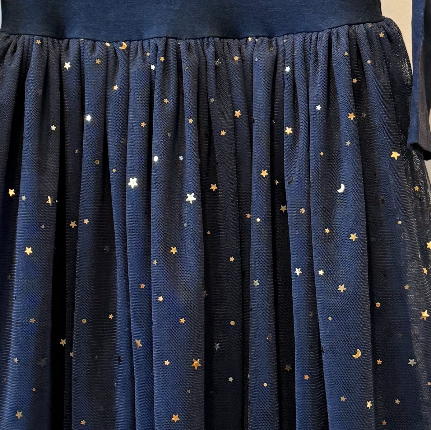 Bird & Bean® - Kids Party Dress - Girls Navy Tulle Holiday Dress - Esme