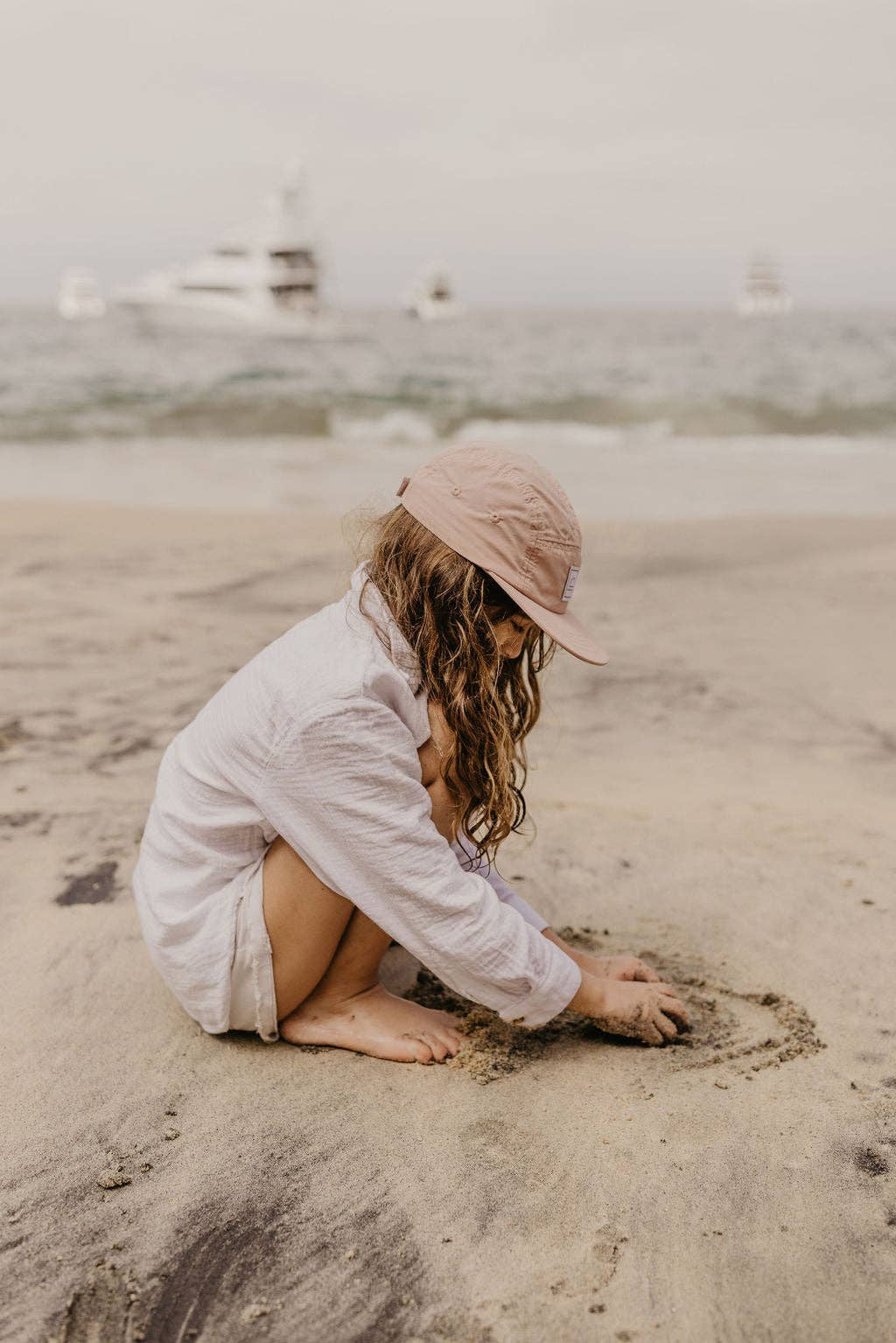 HEY AUGUST CO - Five-panel cap in Petal