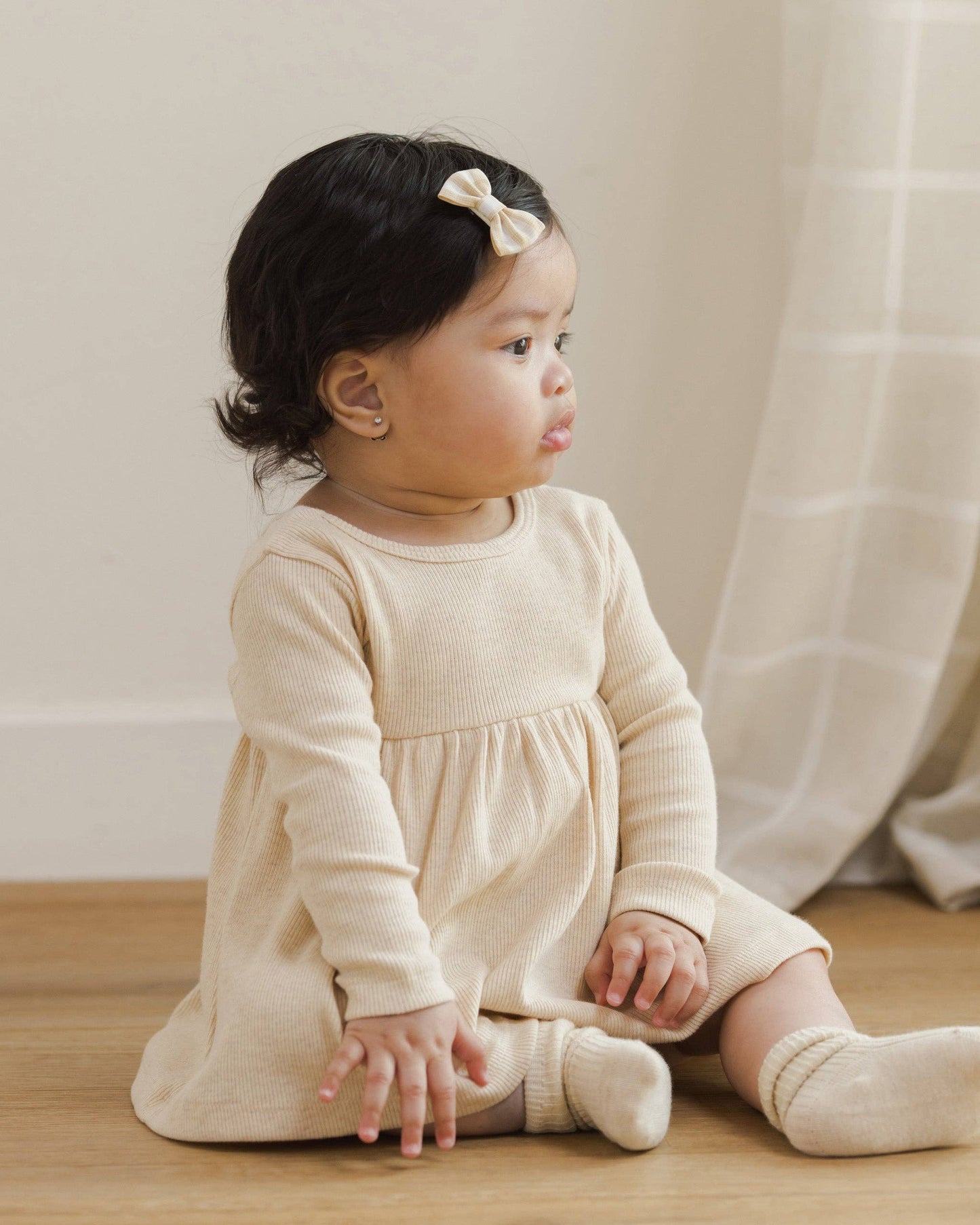 Quincy Mae - Melange Socks || Oatmeal, Rose