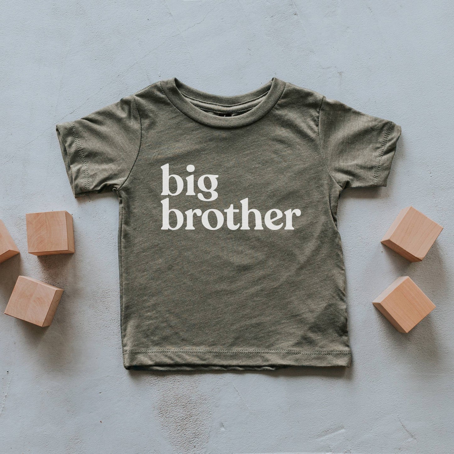 Gladfolk - Olive Big Brother Kids Tee