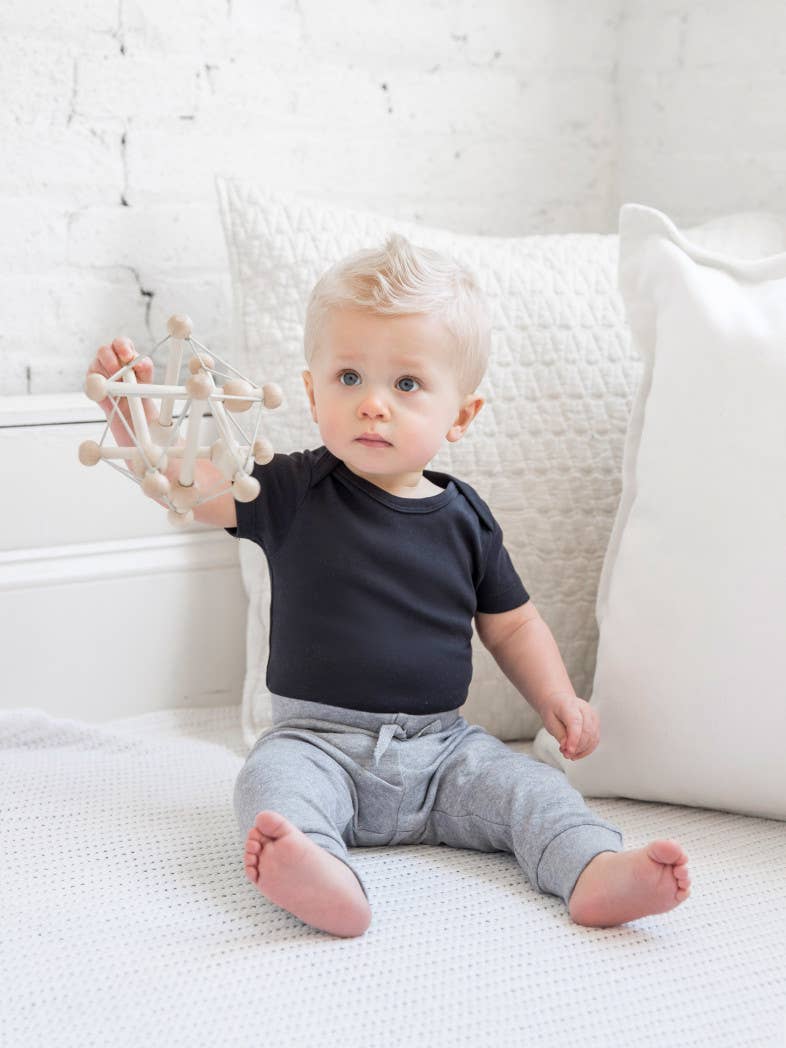 Colored Organics - Organic Baby Short Sleeve Classic Bodysuit - Black