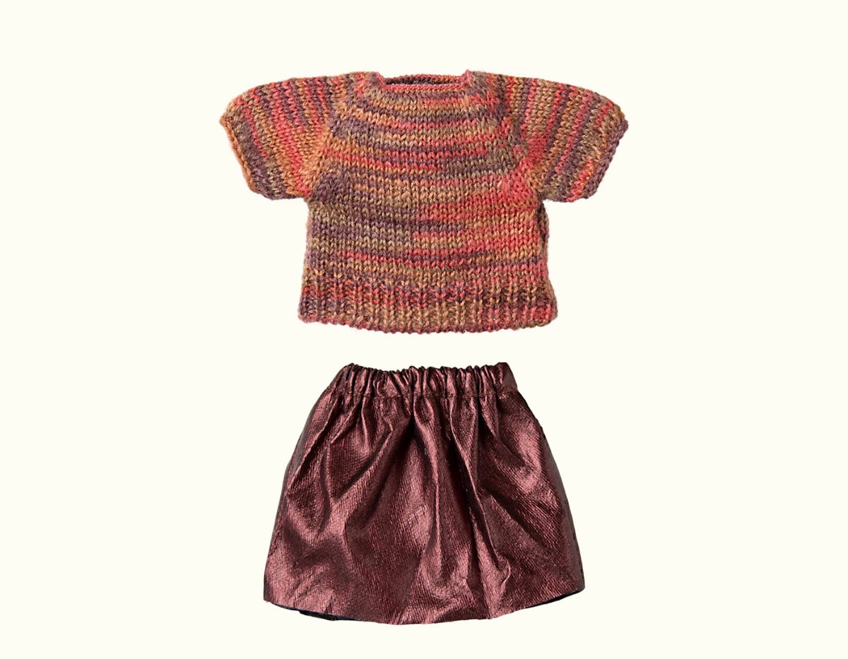 Maileg - Skirt and Knitted Blouse, Mum Mouse