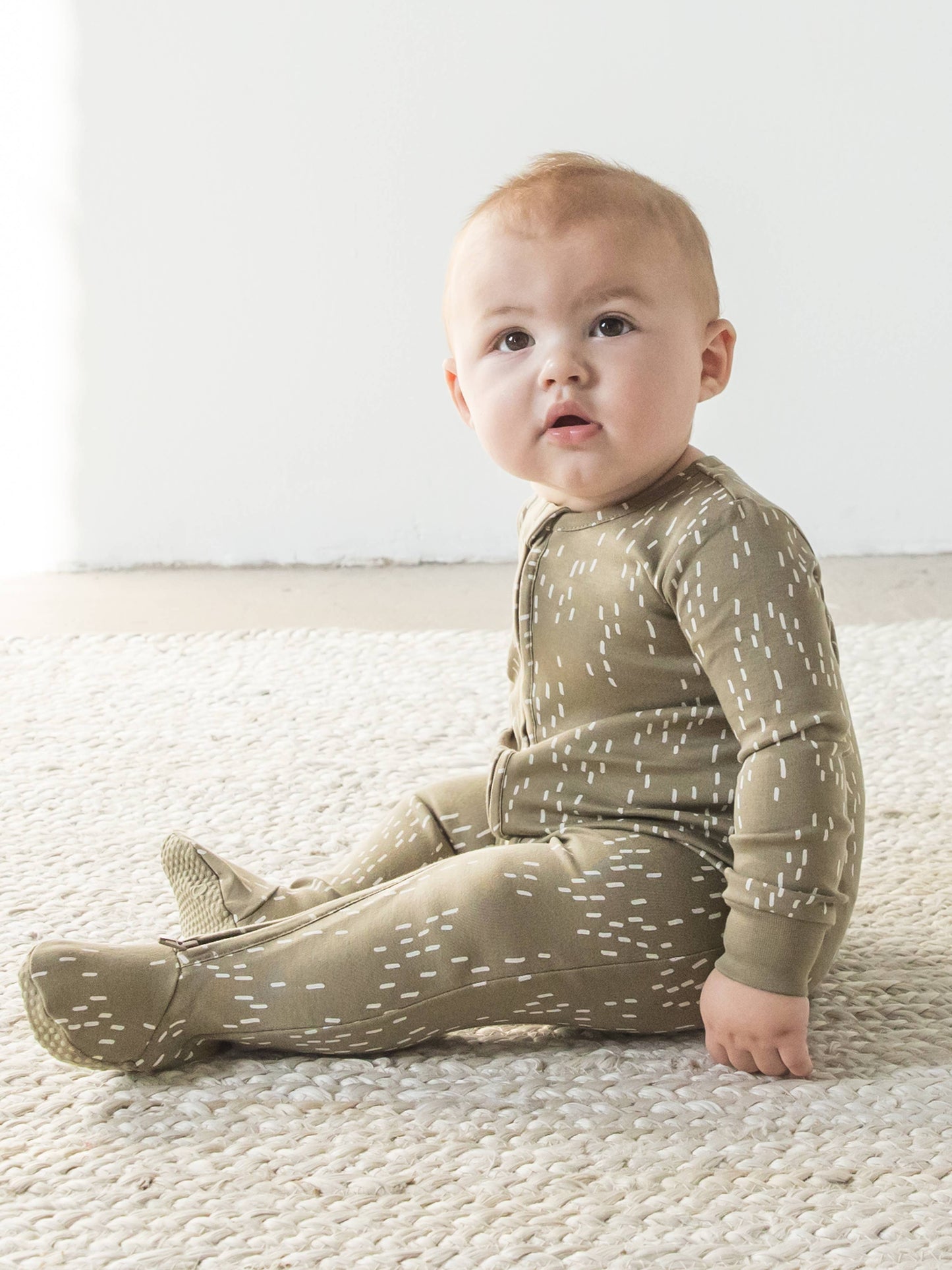 Colored Organics - Organic Baby Peyton Footed Sleeper - Medford / Spruce