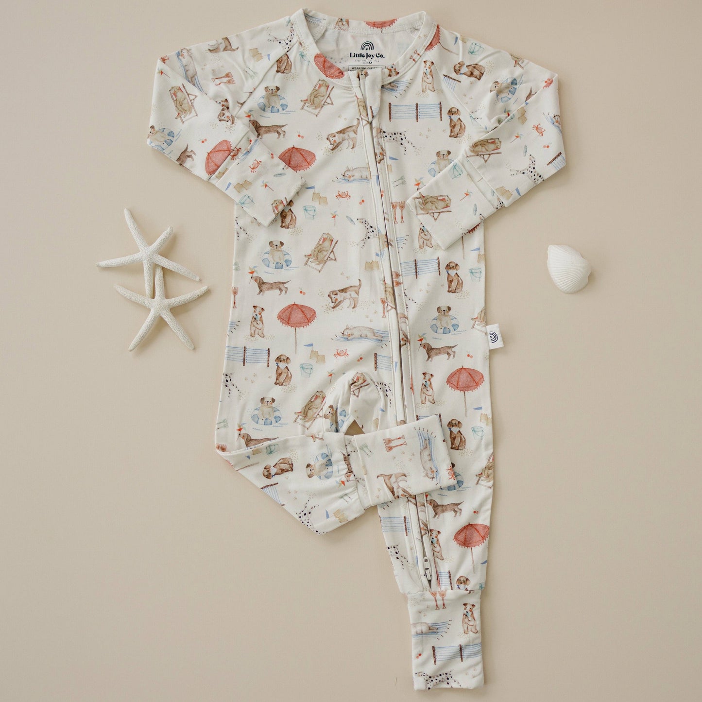 Little Joy Co. - Beach Pawty Bamboo Zippy Pajamas
