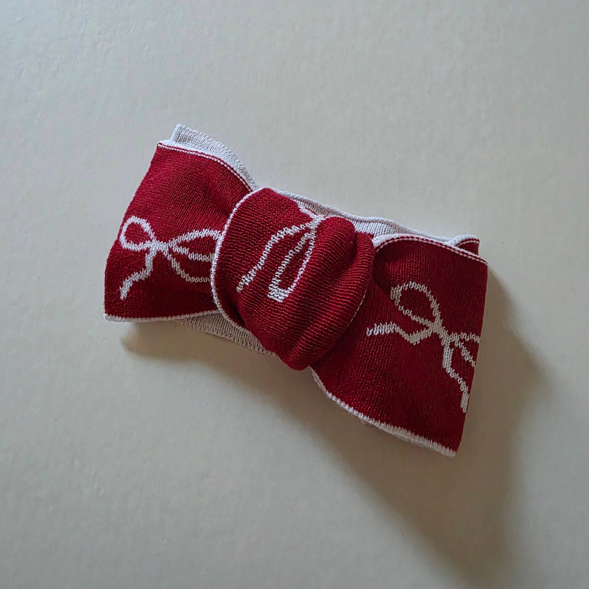 CG Lane Co - KNIT TOPKNOT HEADBAND - RED BOWS